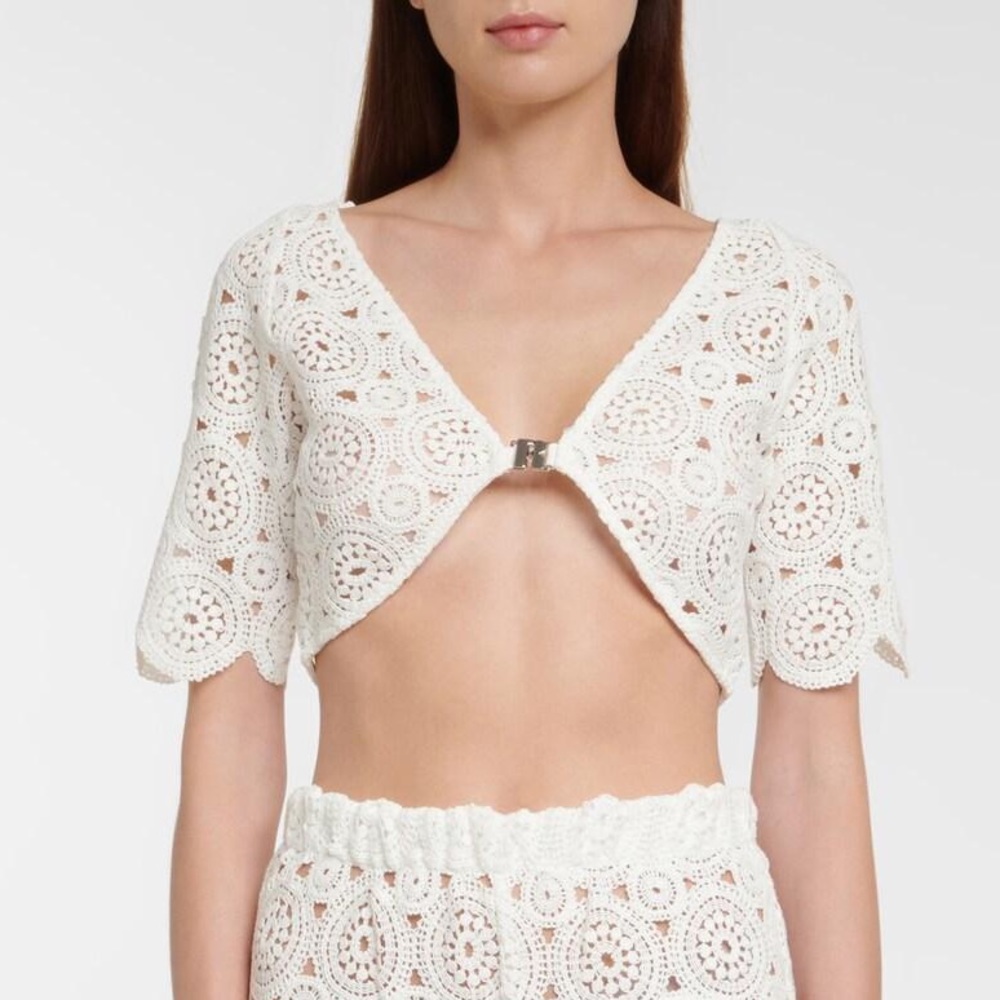 NWT Rotate Birger Christensen Milandran Crochet Top (XS)